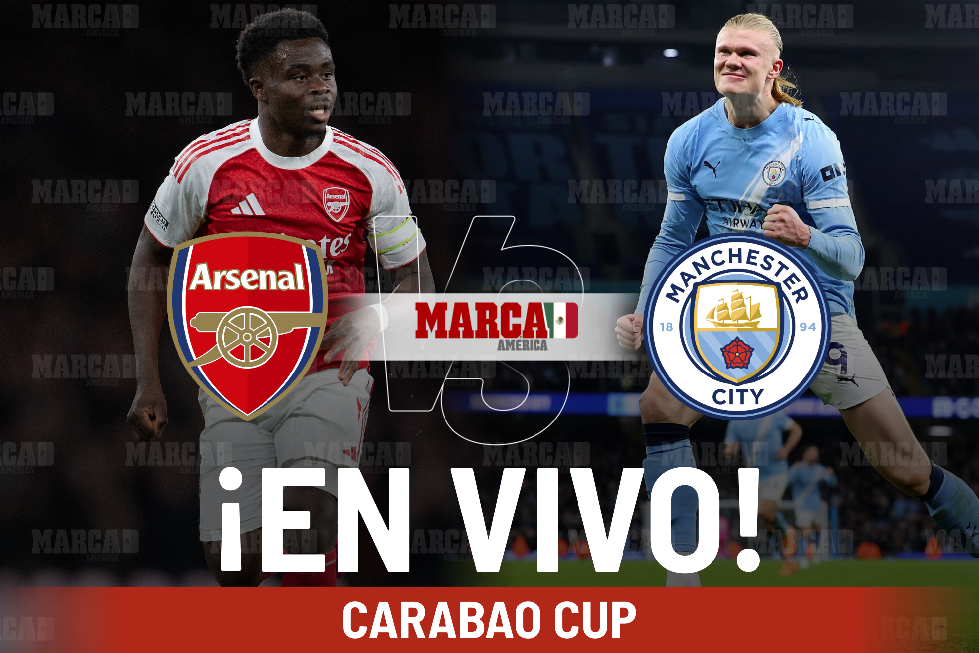 Arsenal vs Manchester City EN VIVO Hoy. Final de la Carabao Cup 2026