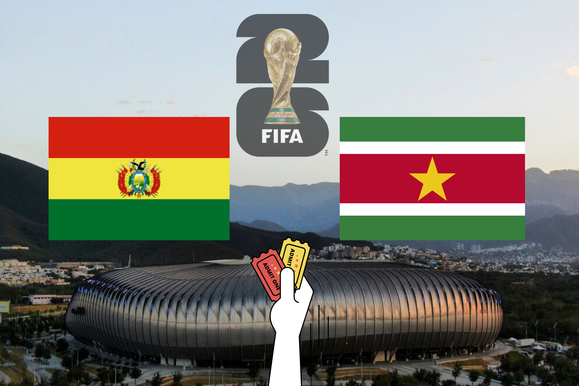 �C�mo conseguir boletos para el para el repechaje entre Bolivia vs Surinam en el Estadio BBVA y costo?