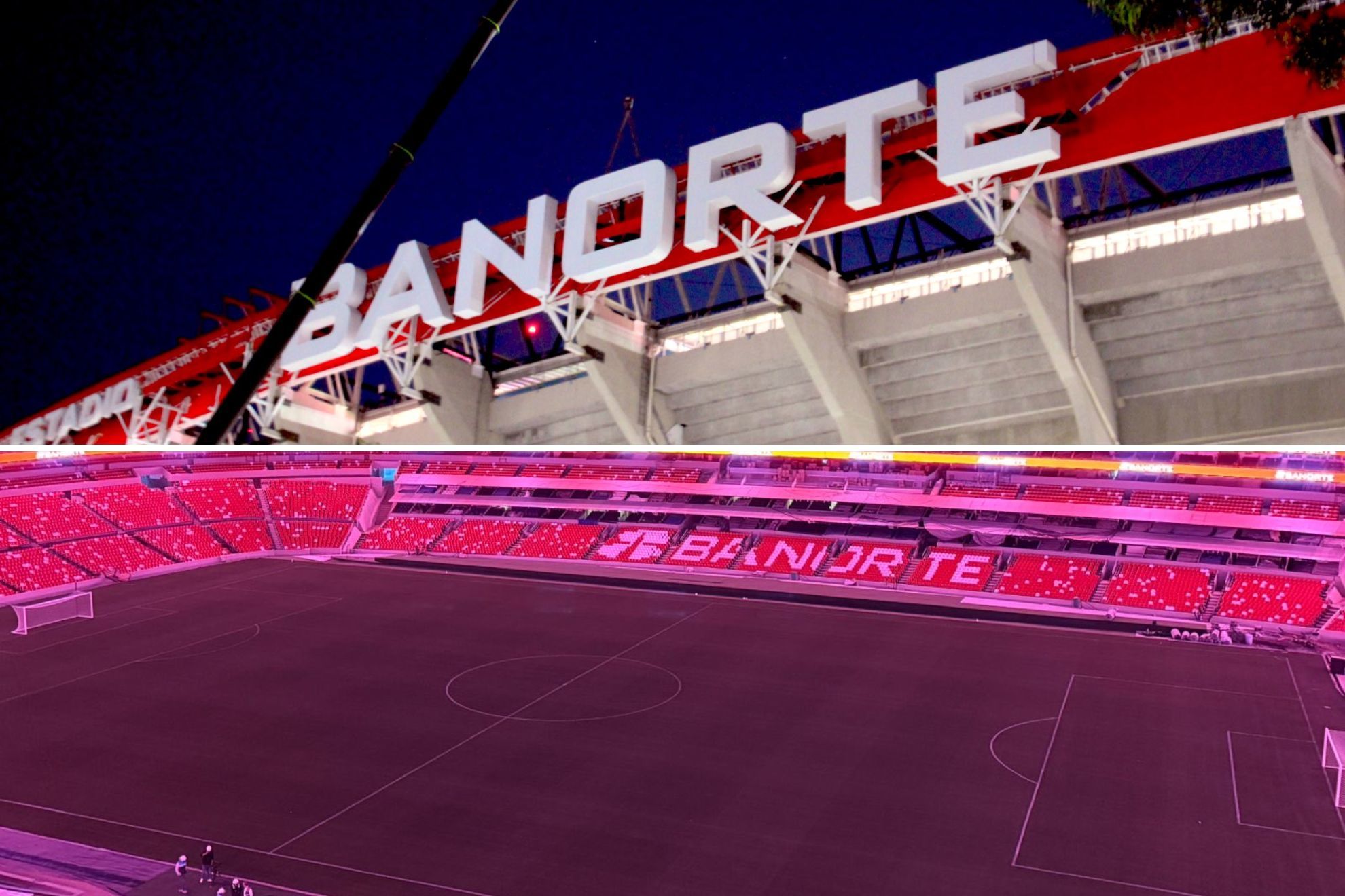 El nuevo Estadio Azteca se ilumina de rojo para recibir el México vs Portugal y con la canción favorita del América