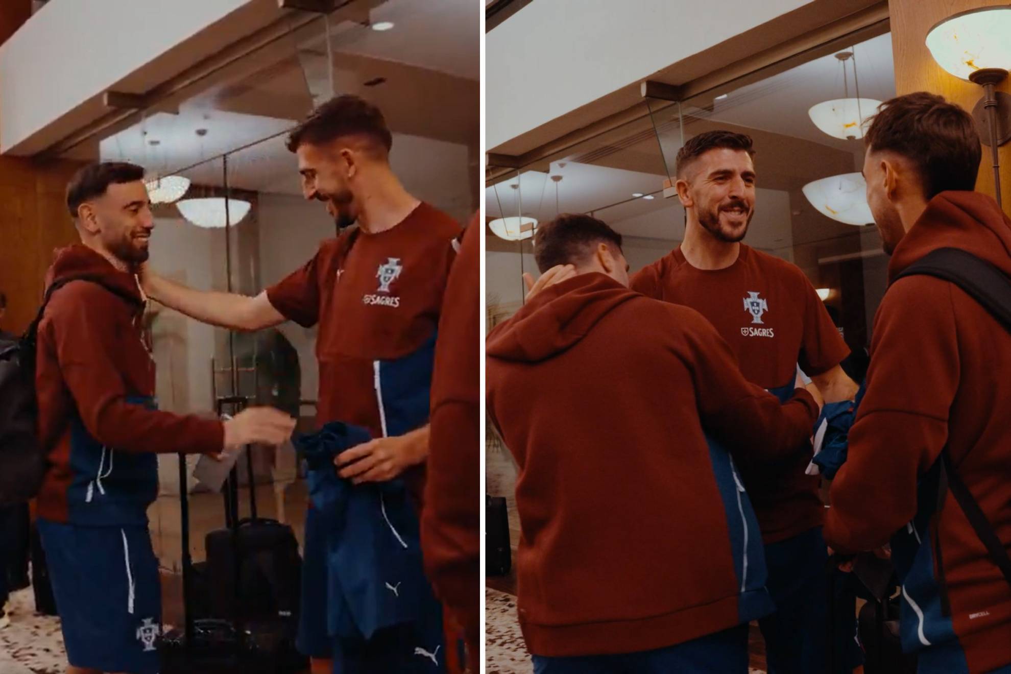 Emotivo recibimiento a Paulinho en Portugal: La sonrisa de Bruno Fernandes resume todo