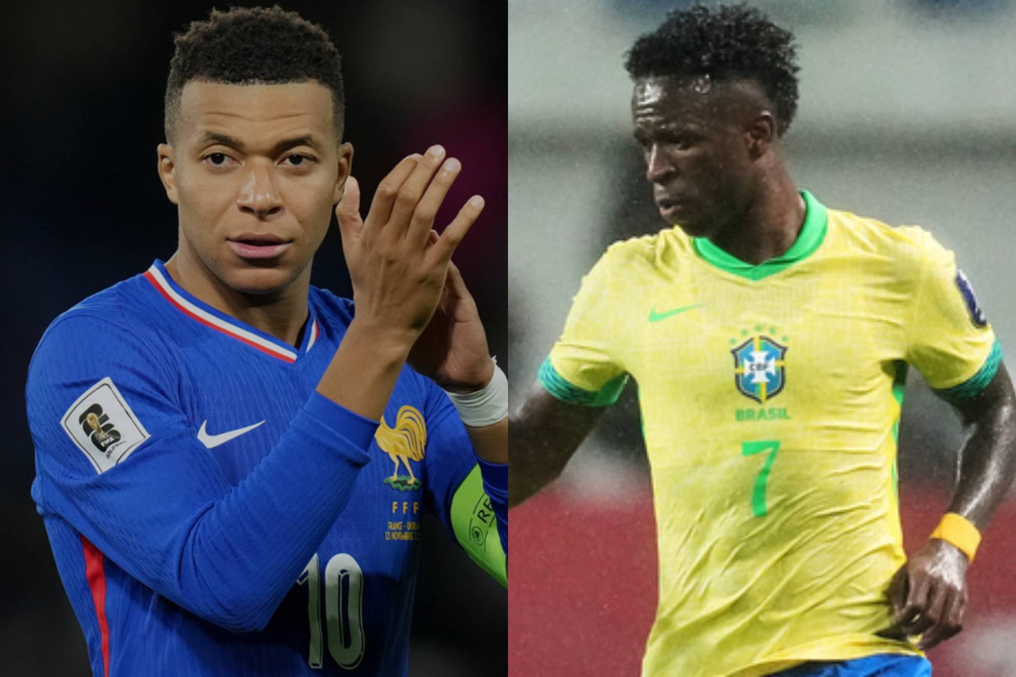 Kylian Mbapp� y Vinicius Jr.