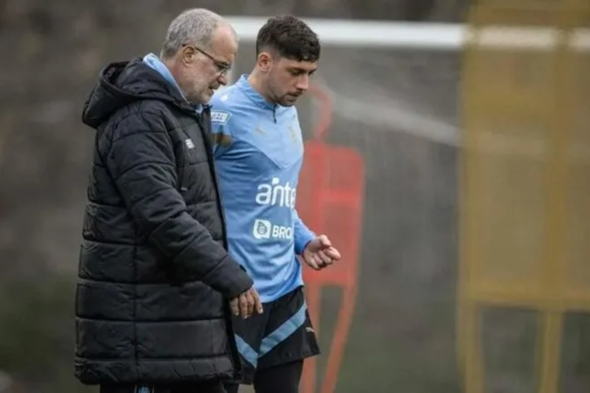 Marcelo Bielsa y Federico Valverde, con la selecci�n uruguaya