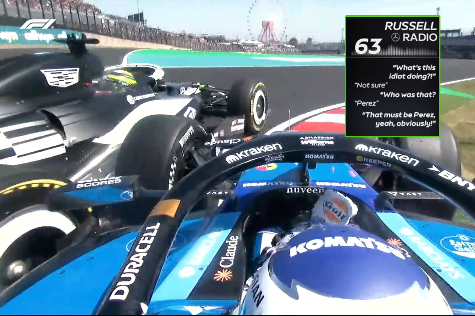 Sergio P�rez Cadillac Alex Albon Williams Racing George Russell Mercedes GP Jap�n F1