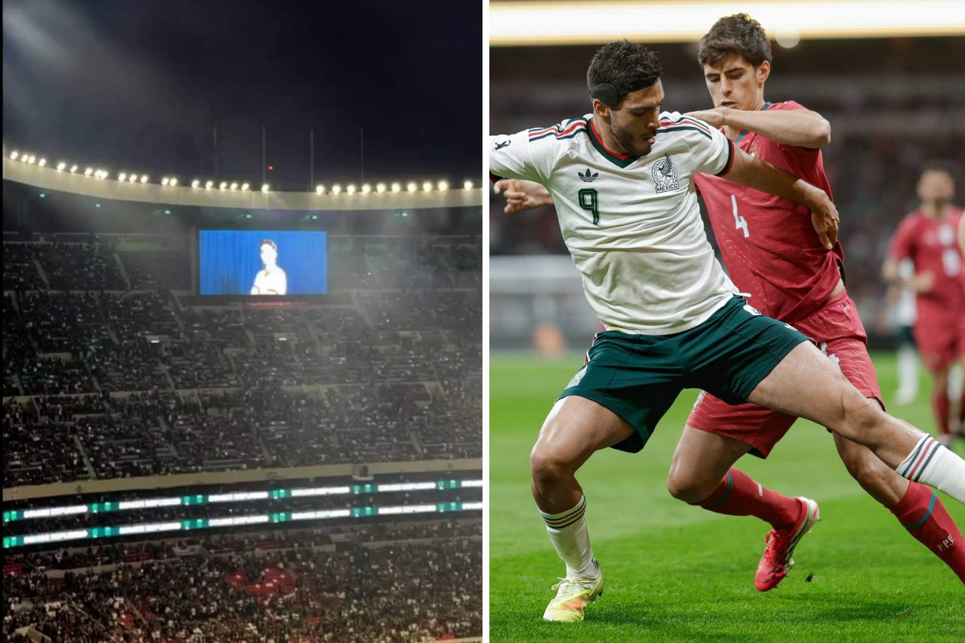 Ra�l Jim�nez no pudo anotar ante Portugal |