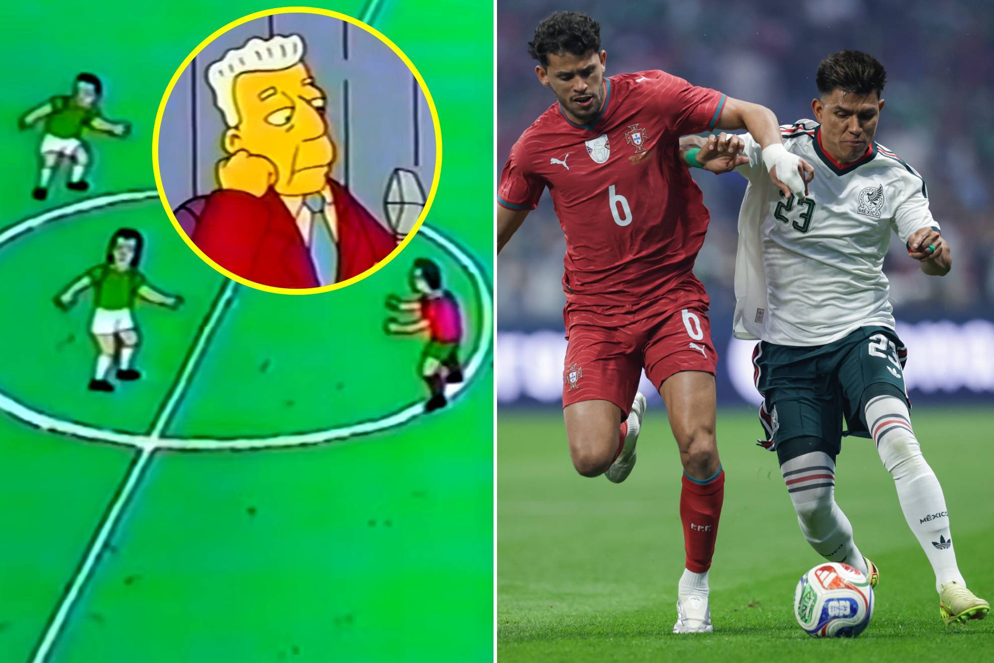 M�xico vs Portugal en el mundo Simpson y en el Estadio Azteca |