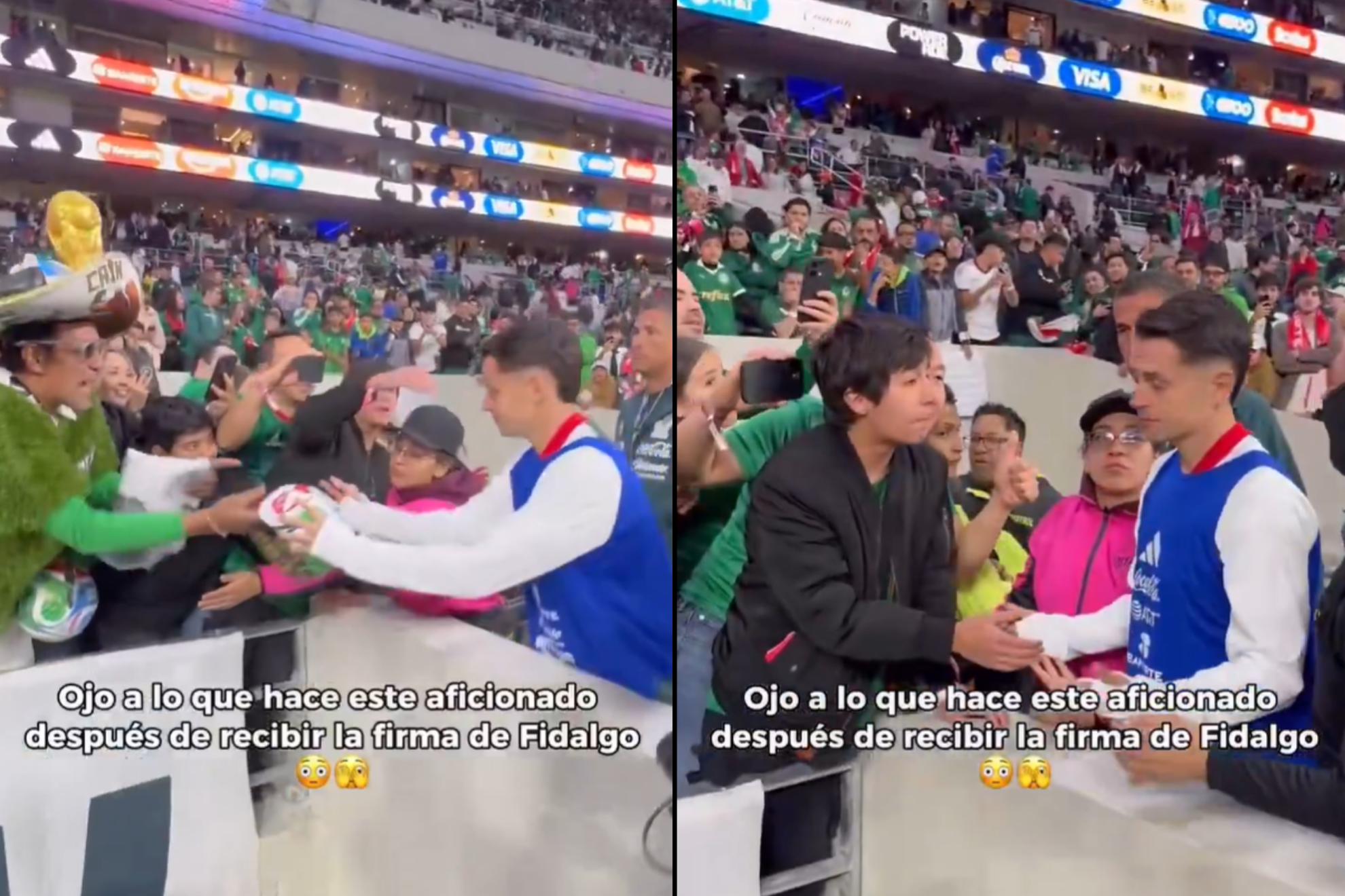 Fidalgo tiene inc�modo momento con aficionado en el M�xico vs Portugal