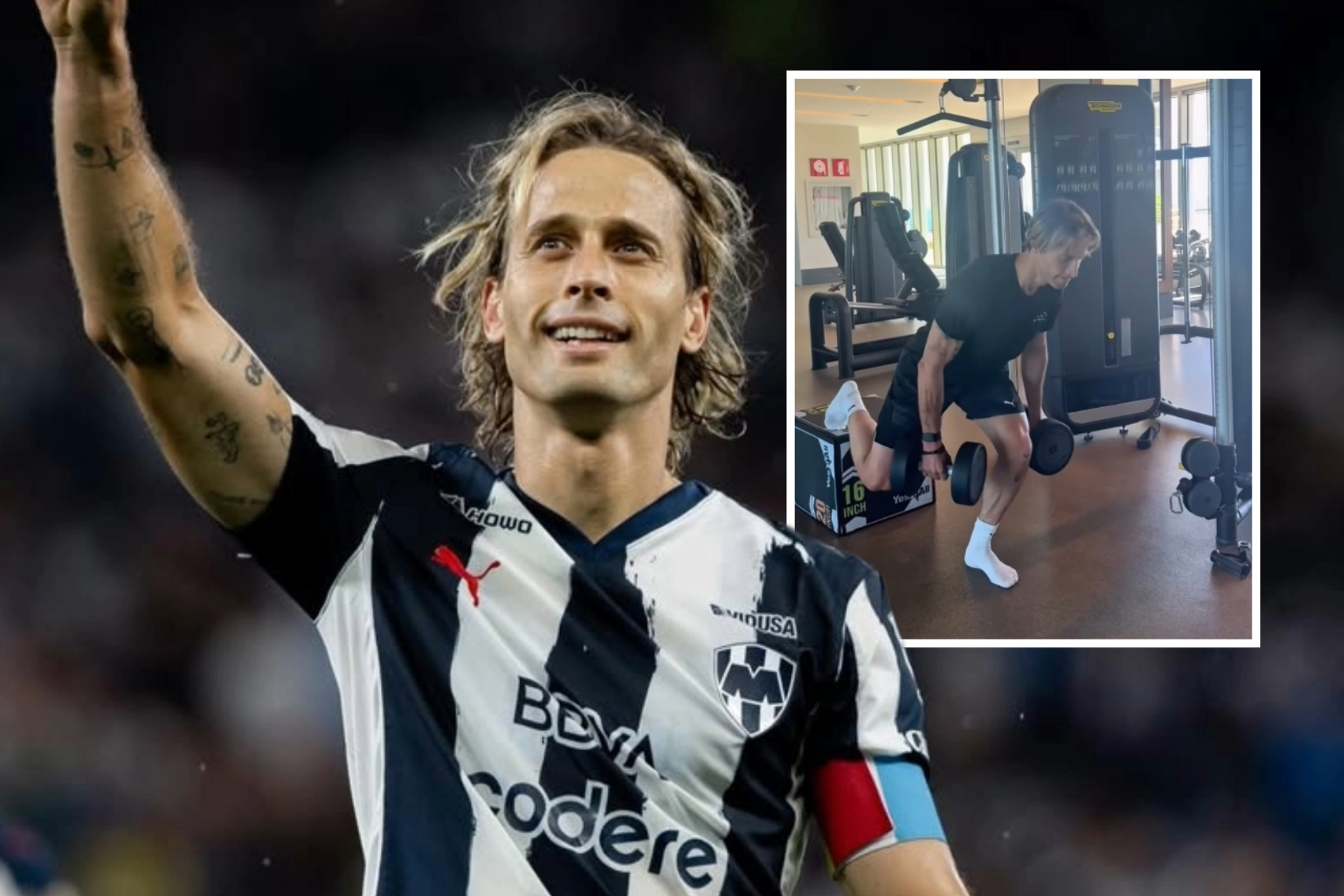 Sergio Canales presume en Instagram su recuperaci�n; as� la rutina del delantero de Rayados