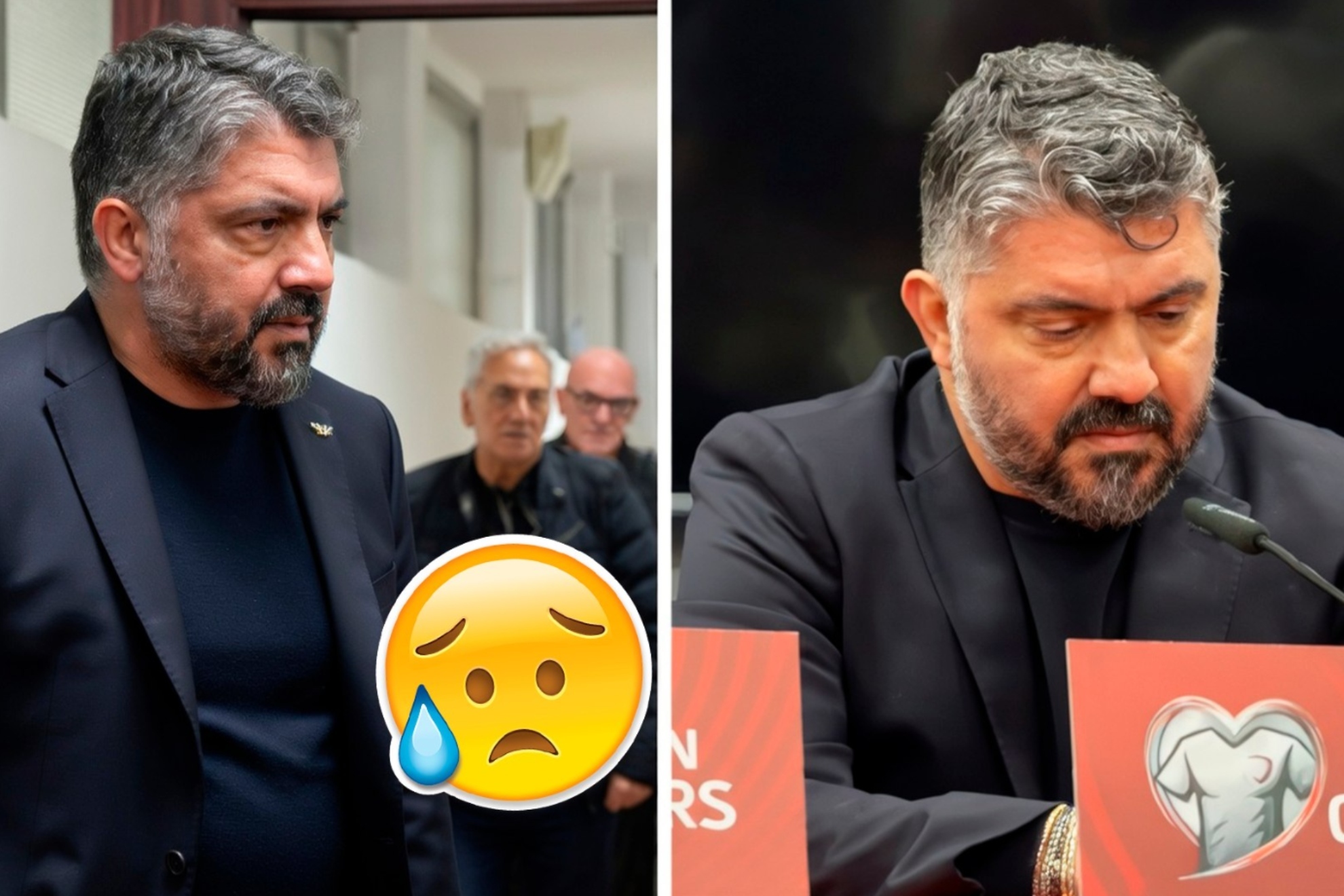 Italia fuera del Mundial 2026; Gattuso se deja ver derrotado y triste