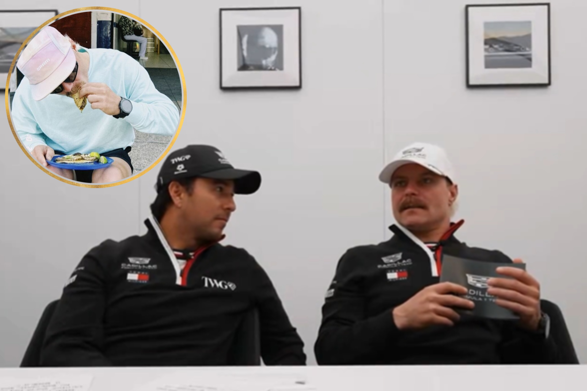 Checo P�rez y Valtteri Bottas.