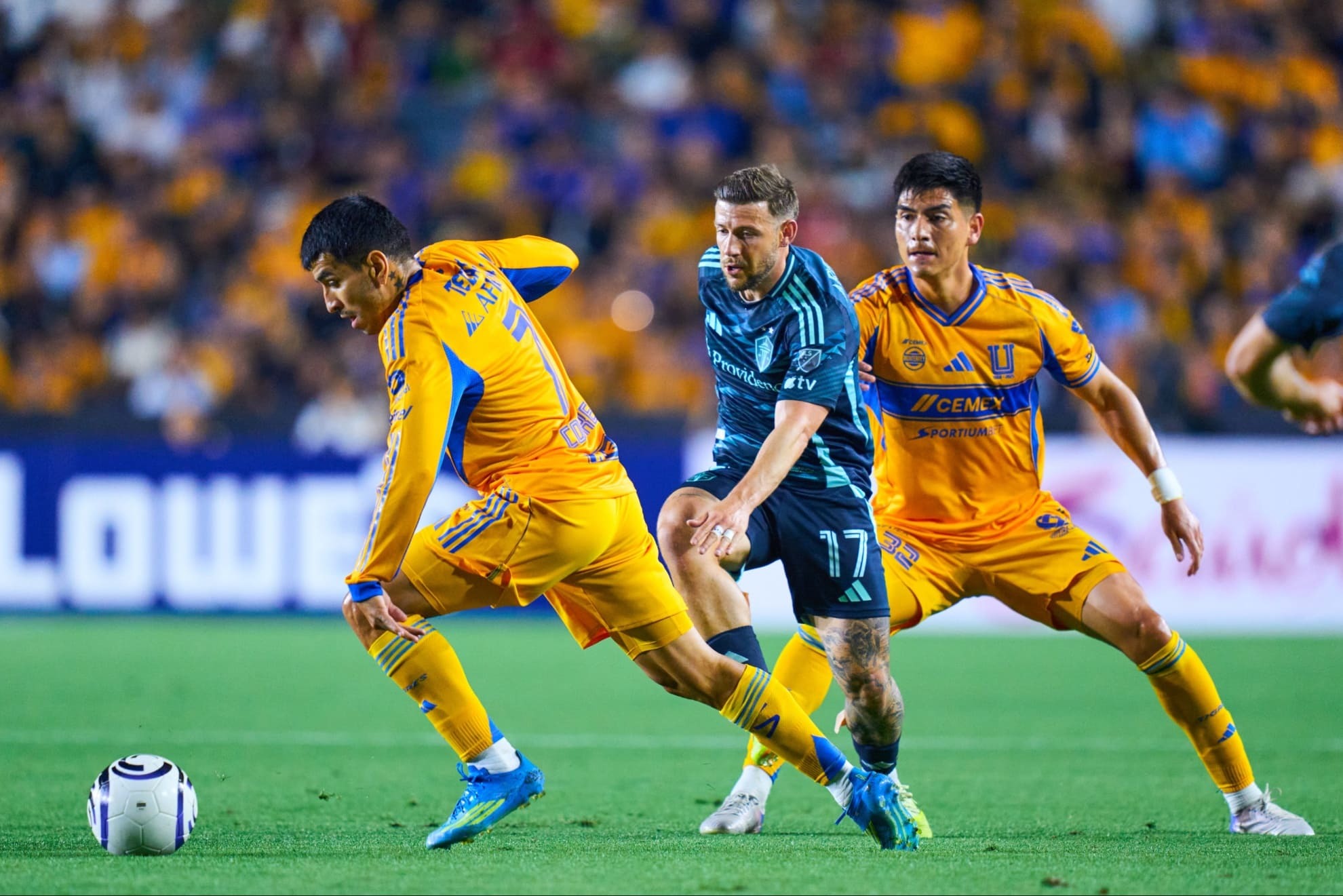 Tigres impuso su condici�n de local ante el Seattle Sounders en el partido de Ida de los Cuartos de Final de la Concachampions.