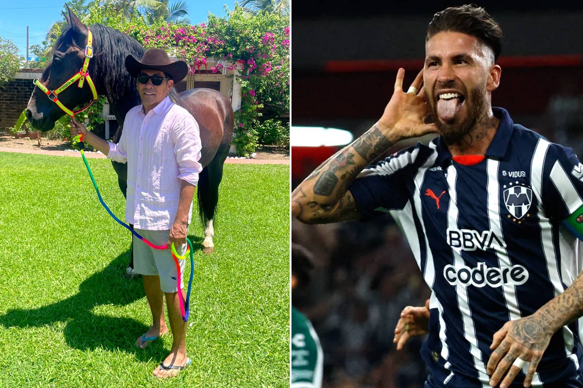 Jorge Campos con Babel / Sergio Ramos |