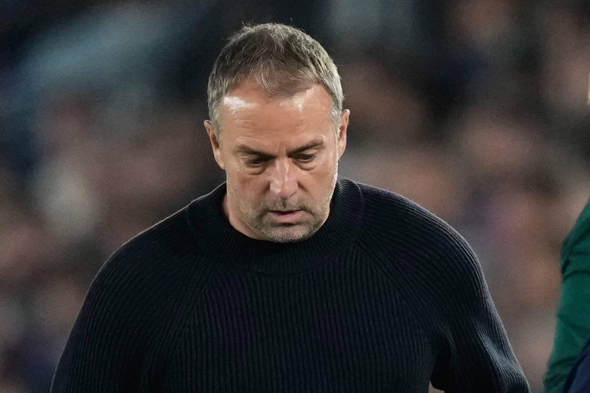 Flick, en un partido del Barcelona /