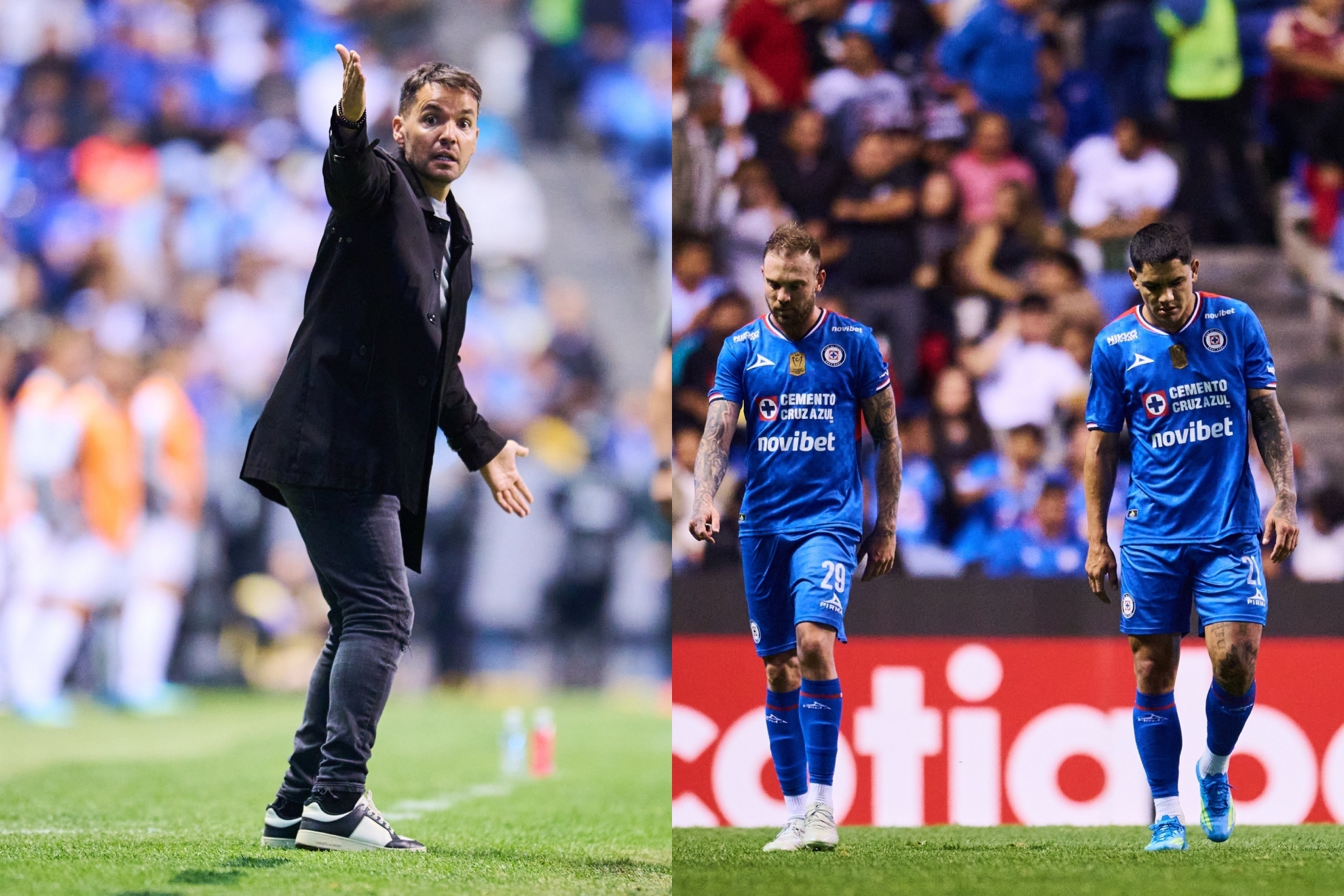 Fuera Larcam�n: Estadio Cuauht�moc se une en solo grito tras fracaso de Cruz Azul en Concachampions