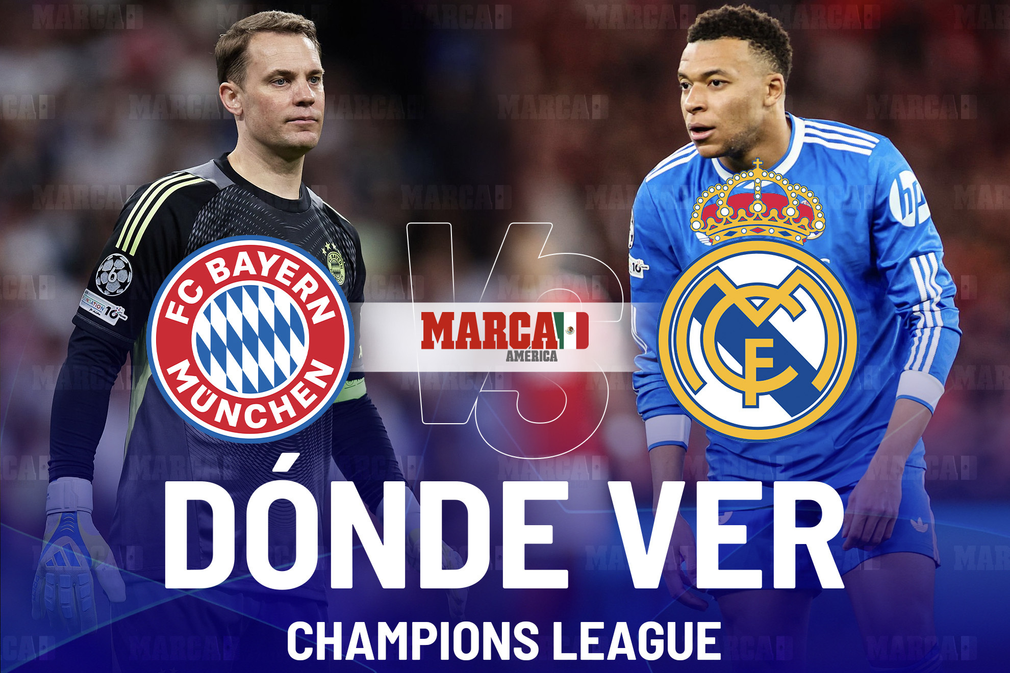 Bayern Munich vs Real Madrid: D�nde ver a Mbapp� hoy y a qu� hora es el partido de vuelta de la Champions