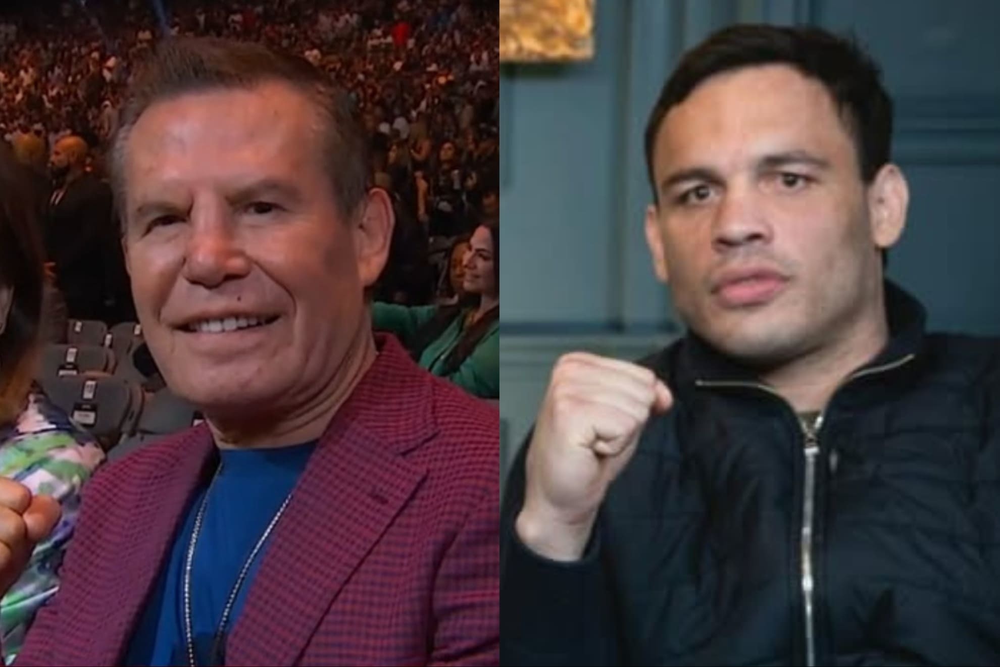 El gran campe�n mexicano Julio C�sar Ch�vez y su hijo, Julio C�sar Ch�vez Jr