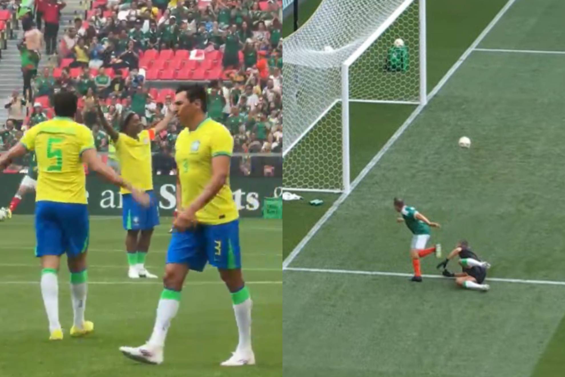 Ronaldinho y Luis Hern�ndez.