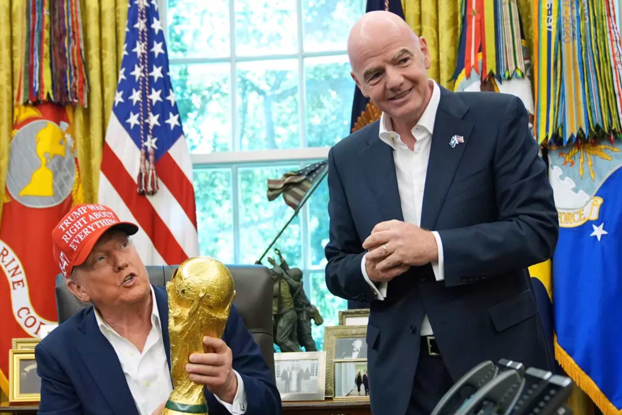 Trump e Infantino en Casa Blanca