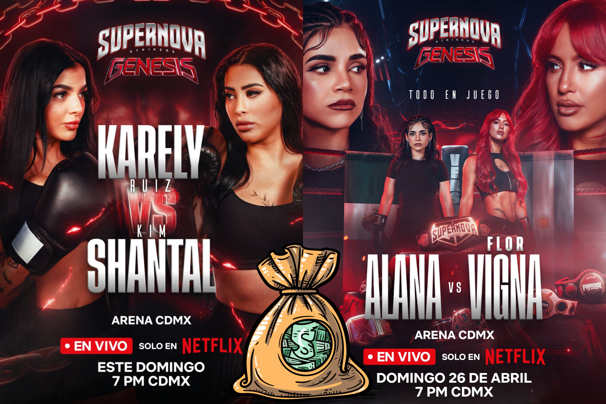 Filtran el dinero que ganar�an Alana Flores y Karely Ruiz por pelea en Supernova 2026