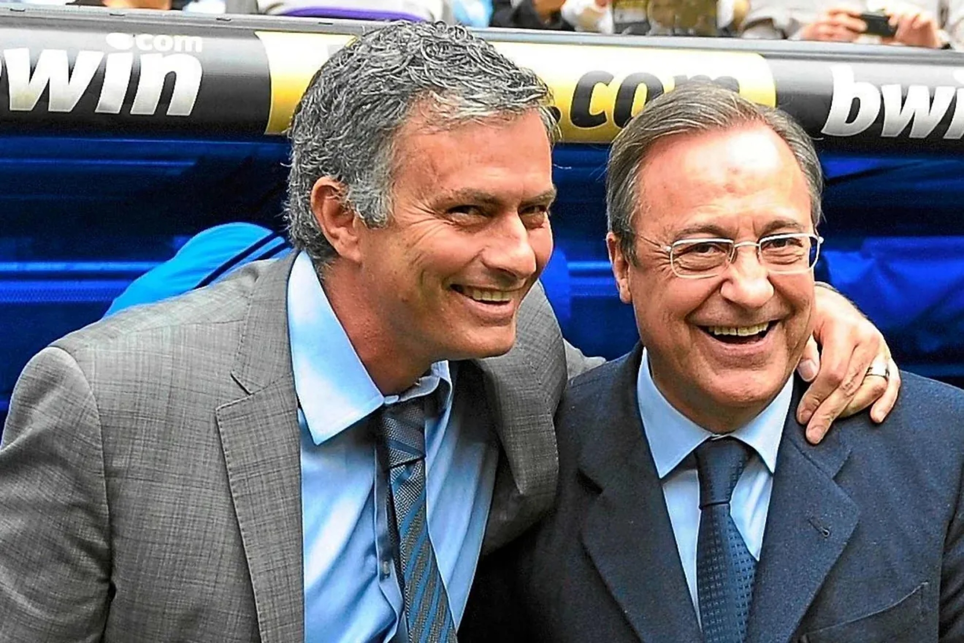 Mourinho posa con Florentino P�rez en una imagen de archivo