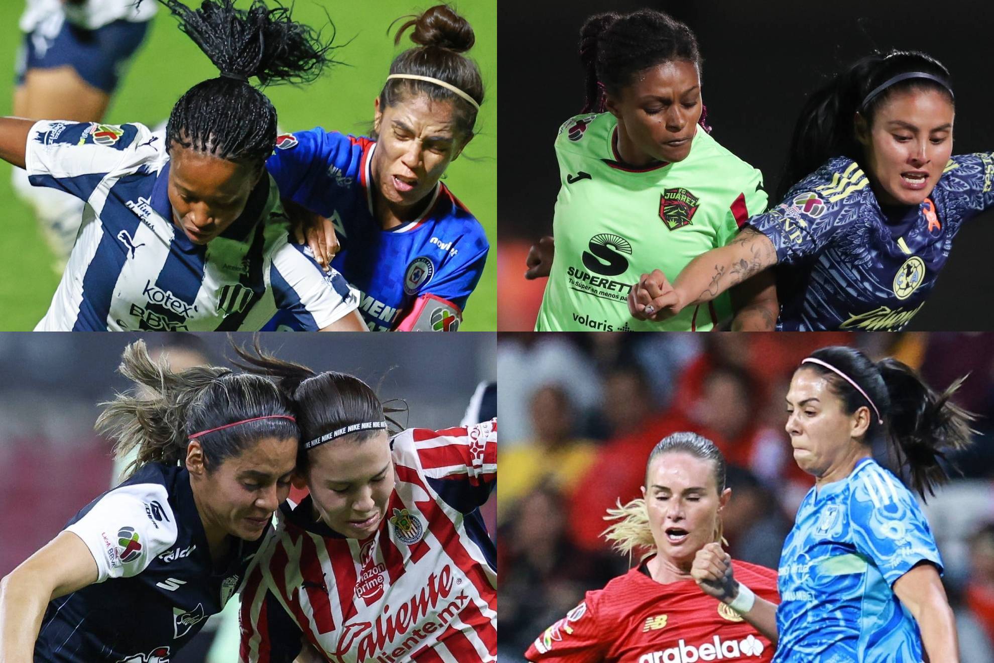 Cruz Azul vs. Monterrey, FC Ju�rez vs. Am�rica, Chivas vs. Pachuca y Toluca vs. Tigres.