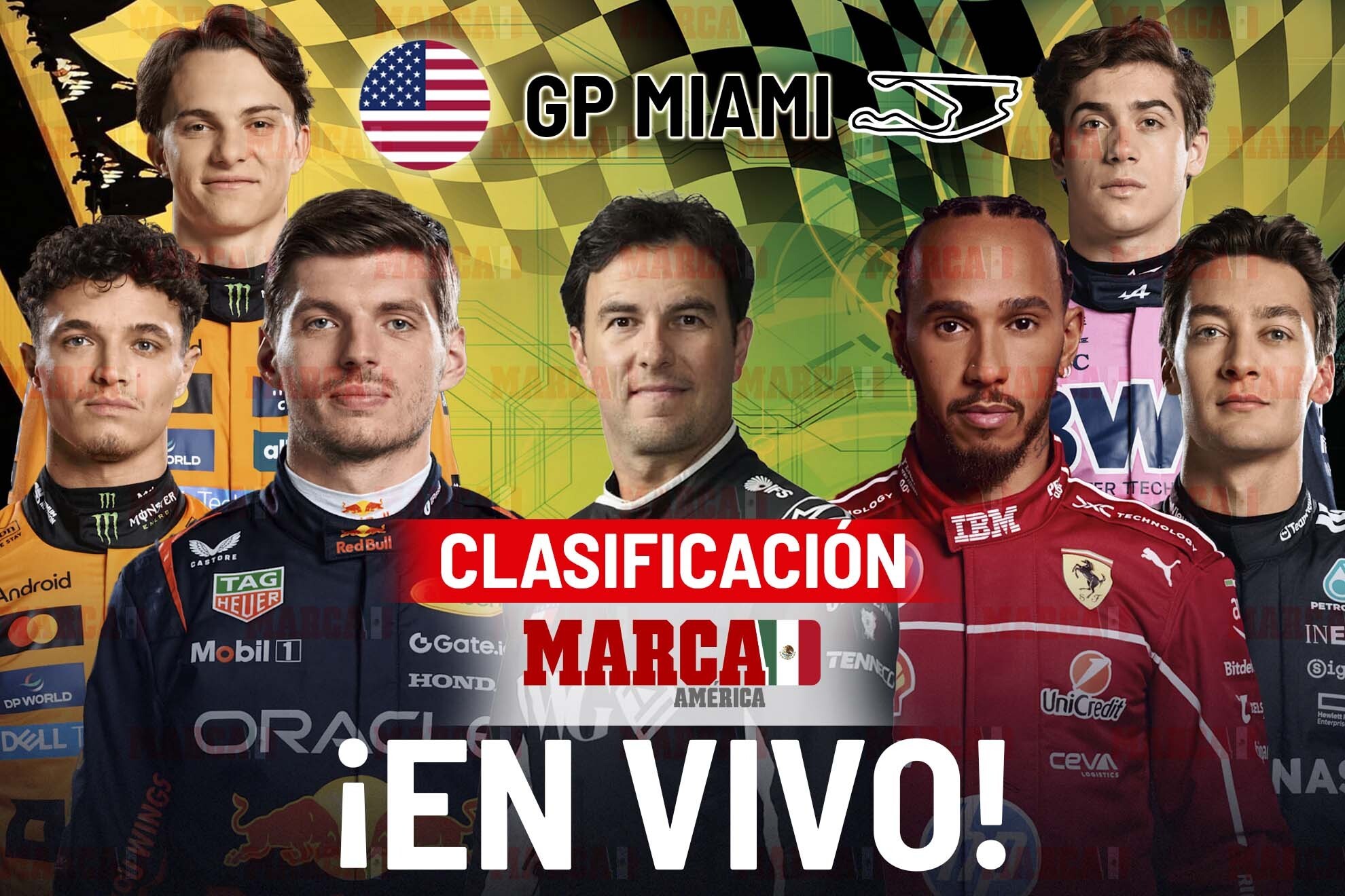 �C�mo qued� la Clasificaci�n del GP de Miami 2026? Kimi Antonelli se queda la pole y Checo P�rez hasta el final