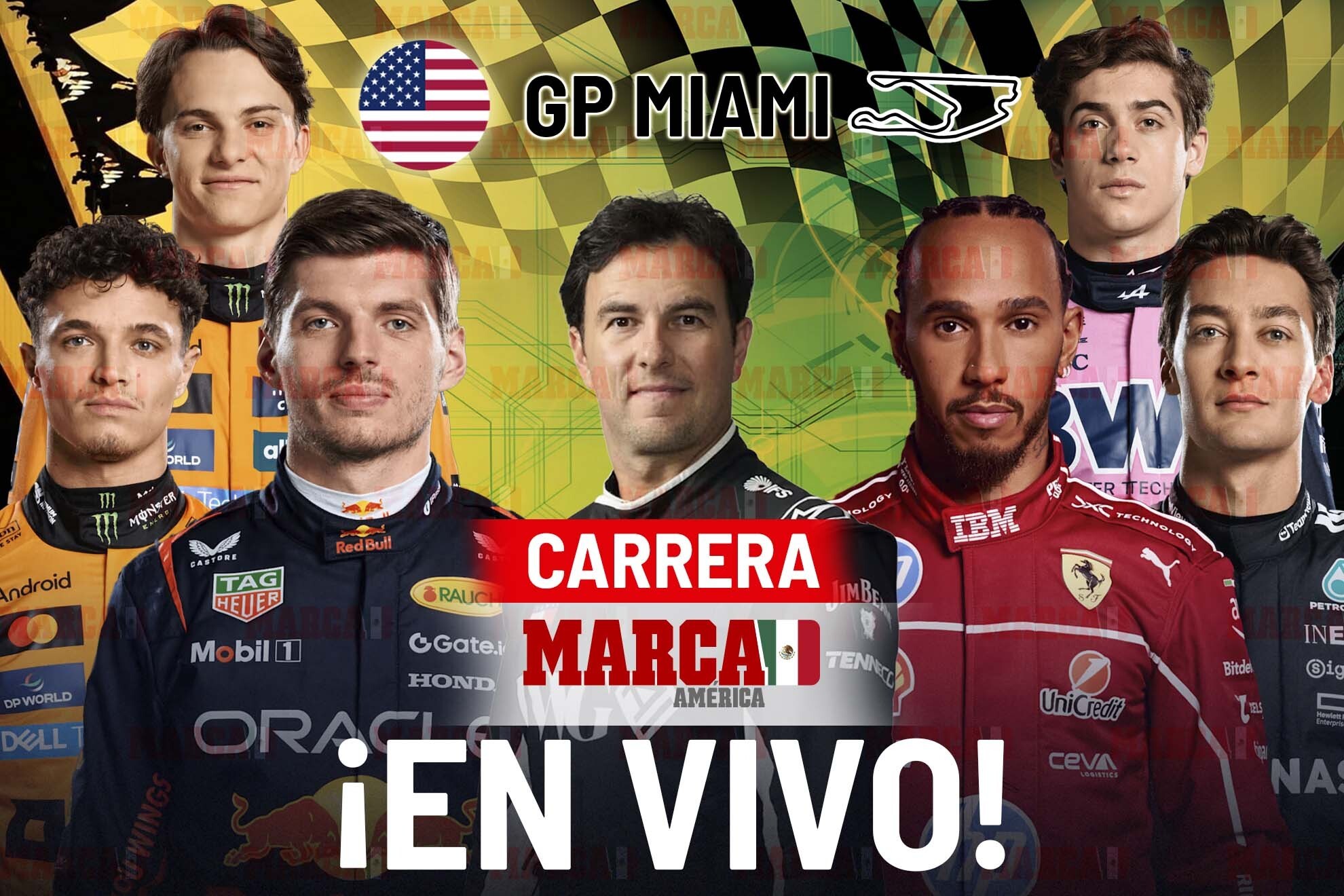 Resultados GP Miami 2026. Carrera de Checo P�rez en Gran Premio de Miami 2026