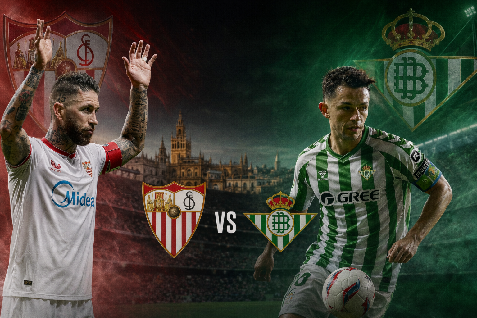 Montage relizado con IA con im�genes de Sergio Ramos y �lvaro Fidalgo.