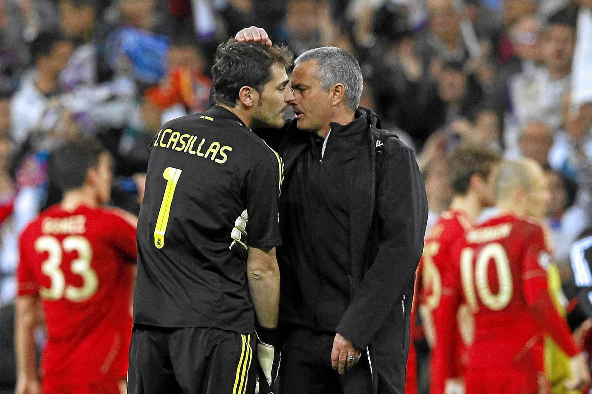 Casillas y Mourinho /