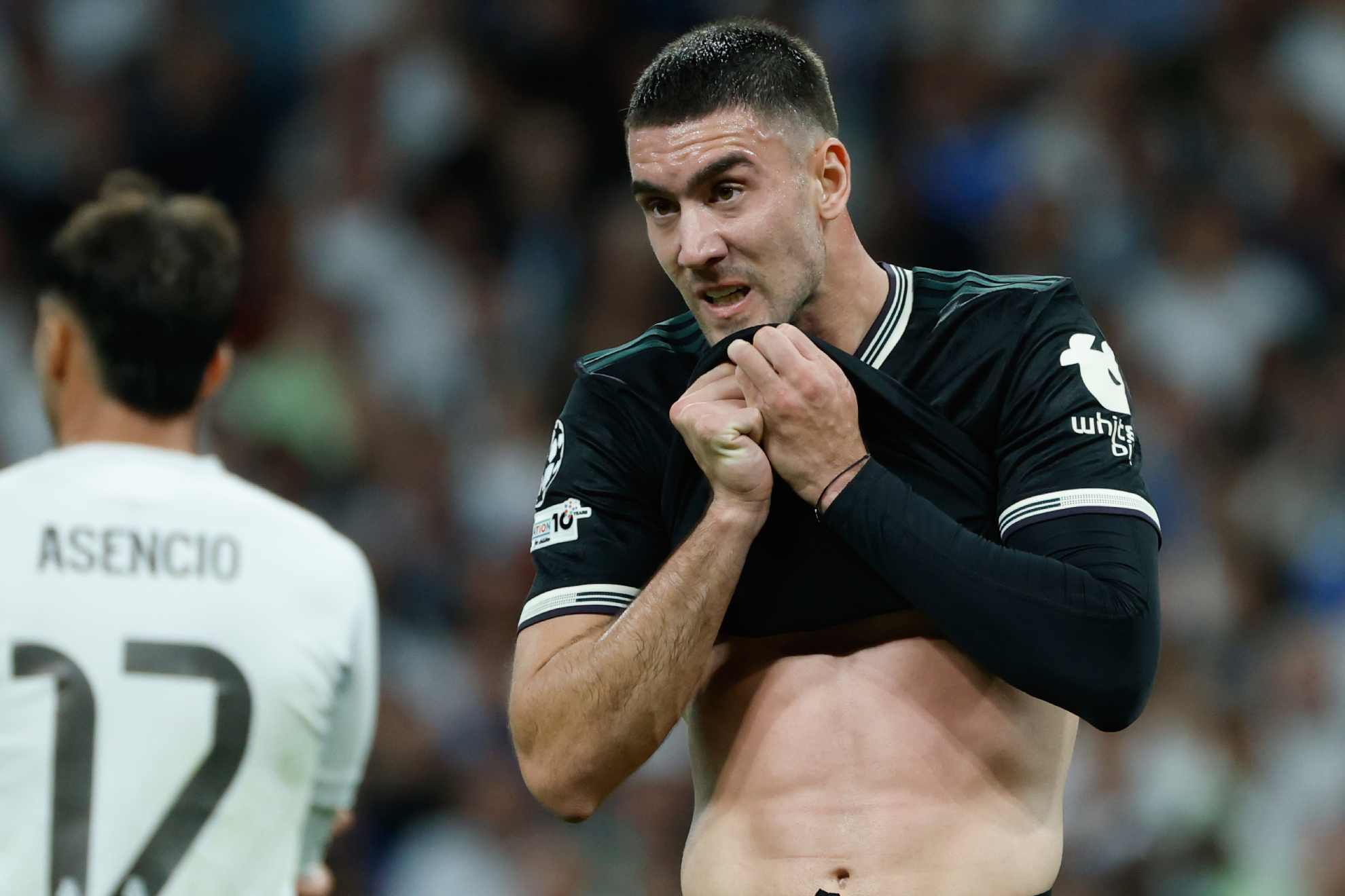 Dusan Vlahovic, en un partido contra el Real Madrid /