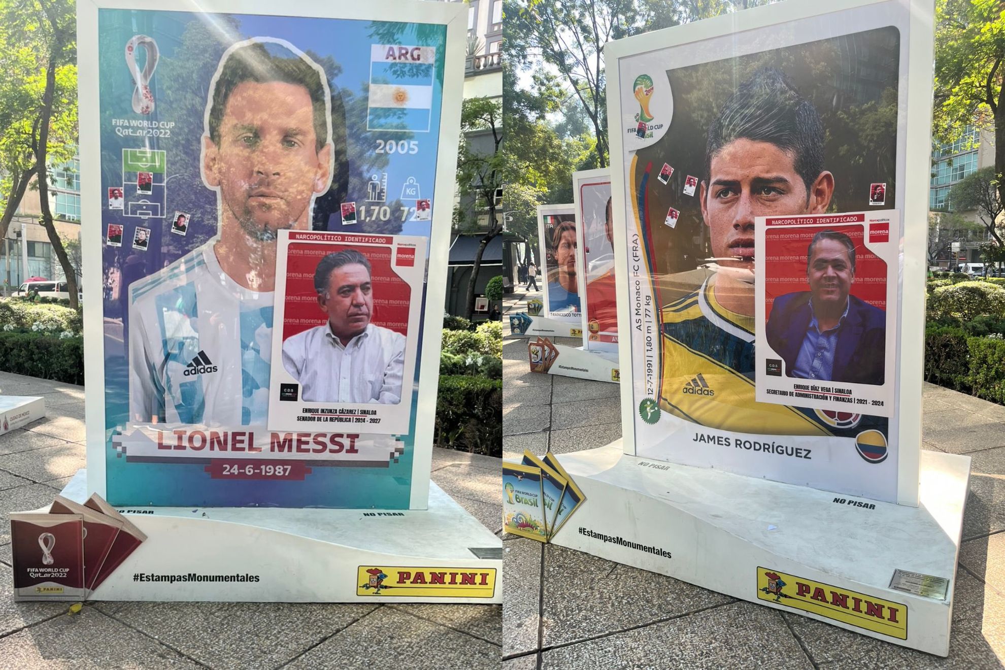 La estampa Panini de Rub�n Rocha Moya y otros pol�ticos de Morena llegan a costa de Cristiano Ronaldo o Hugo S�nchez