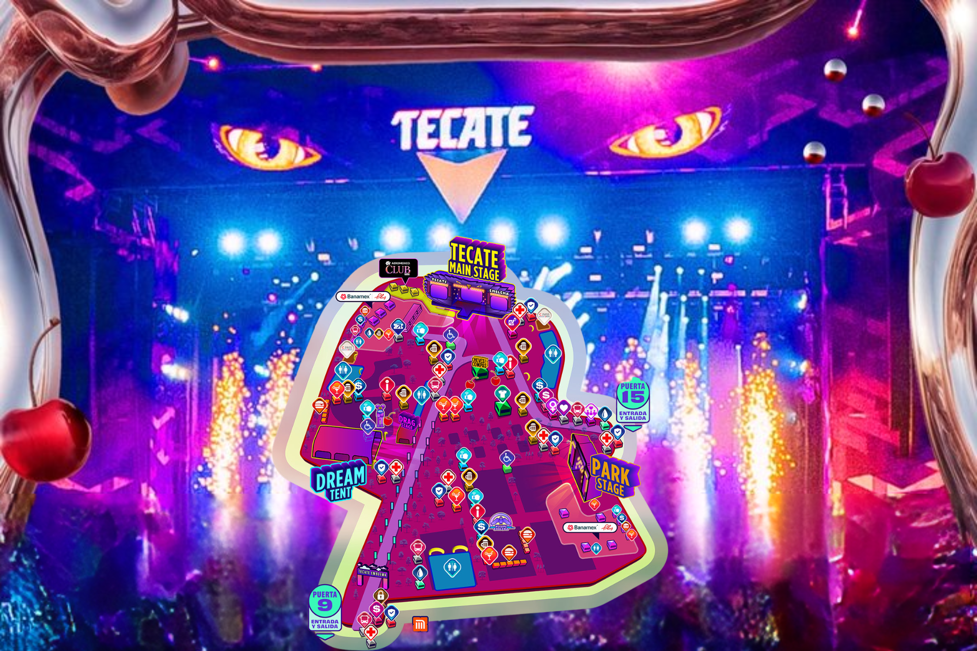 Festival Tecate Emblema 2026 Mapa: Accesos, escenarios y cada detalle del festival en el Aut�dromo Hermanos Rodr�guez