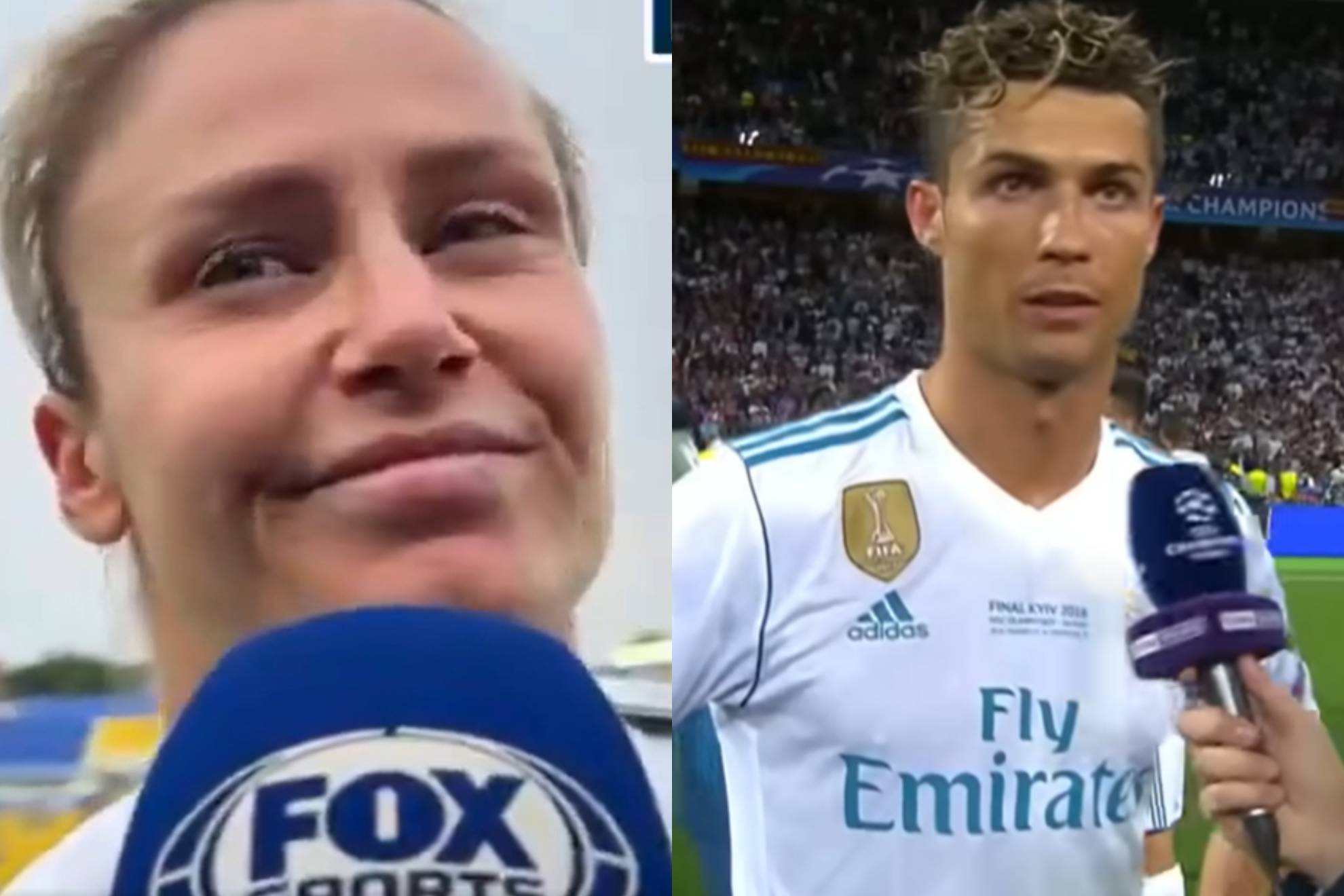 Sandra Pa�os y Cristiano Ronaldo.