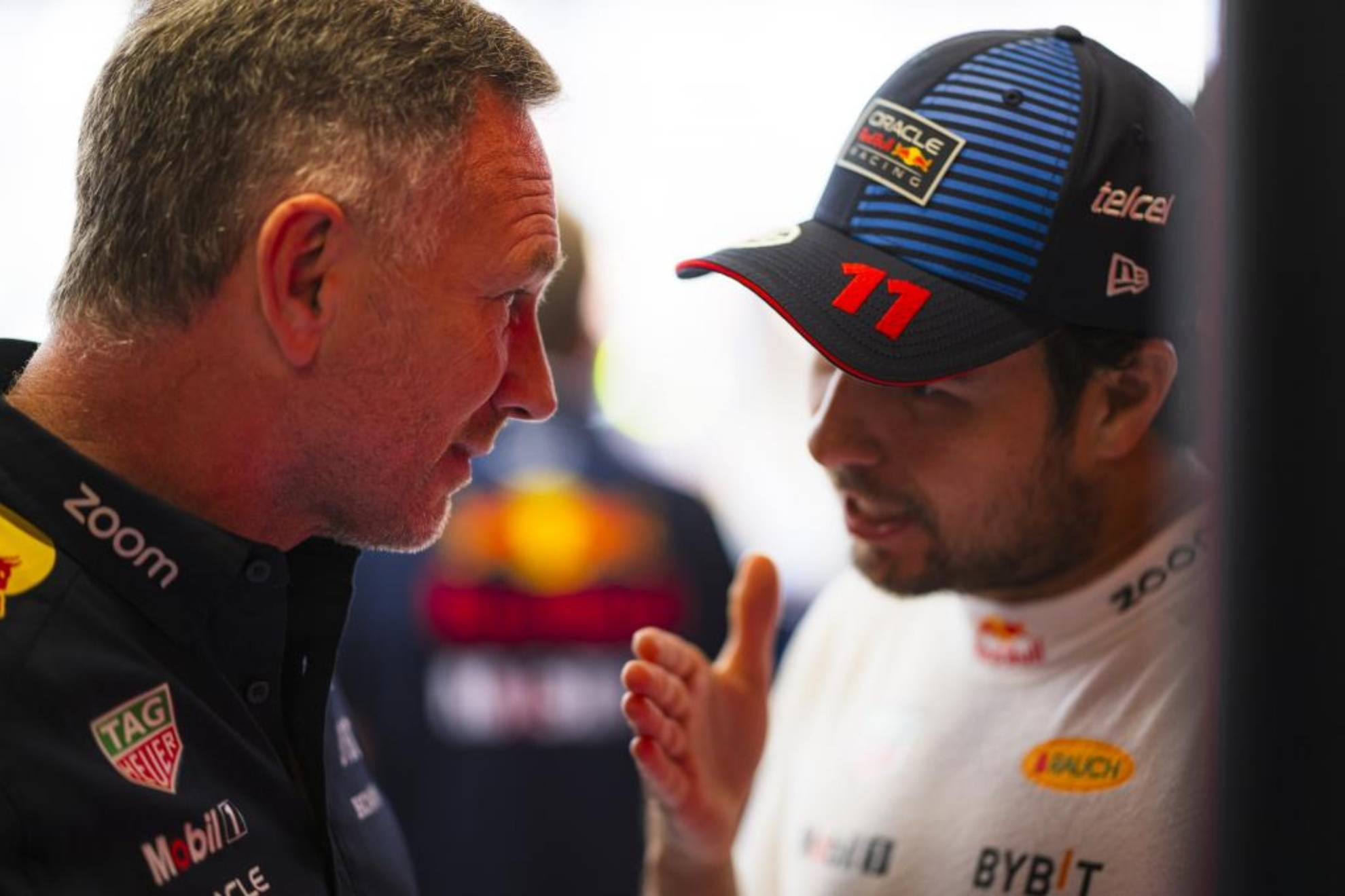 Christian Horner y Checo P�rez en la �poca de ambos en Red Bull
