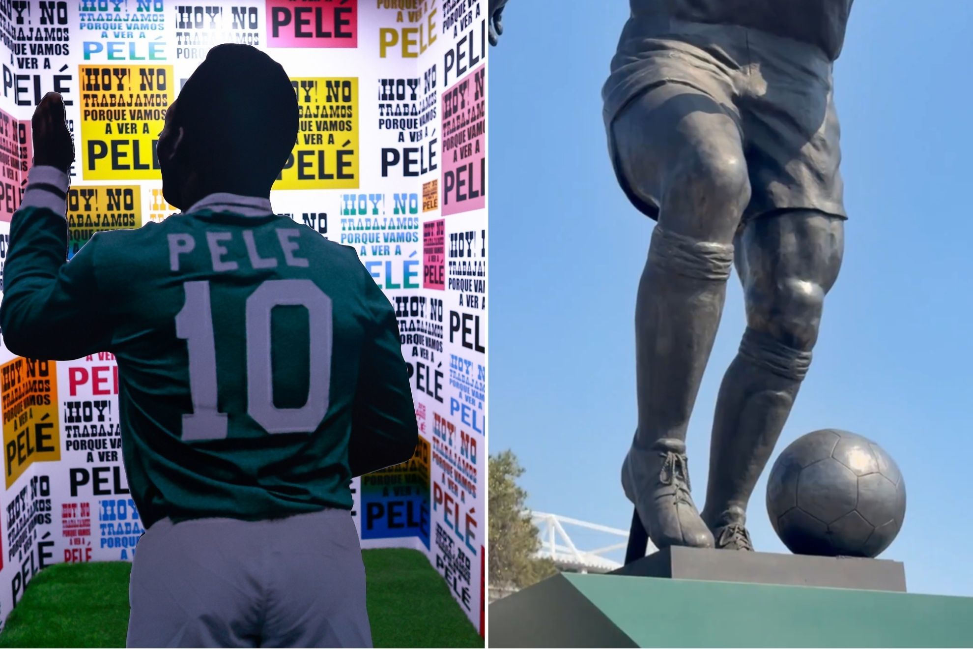 Pel� ya est� en Guadalajara: Develan estatua del m�tico brasile�o en la sede del Mundial 2026
