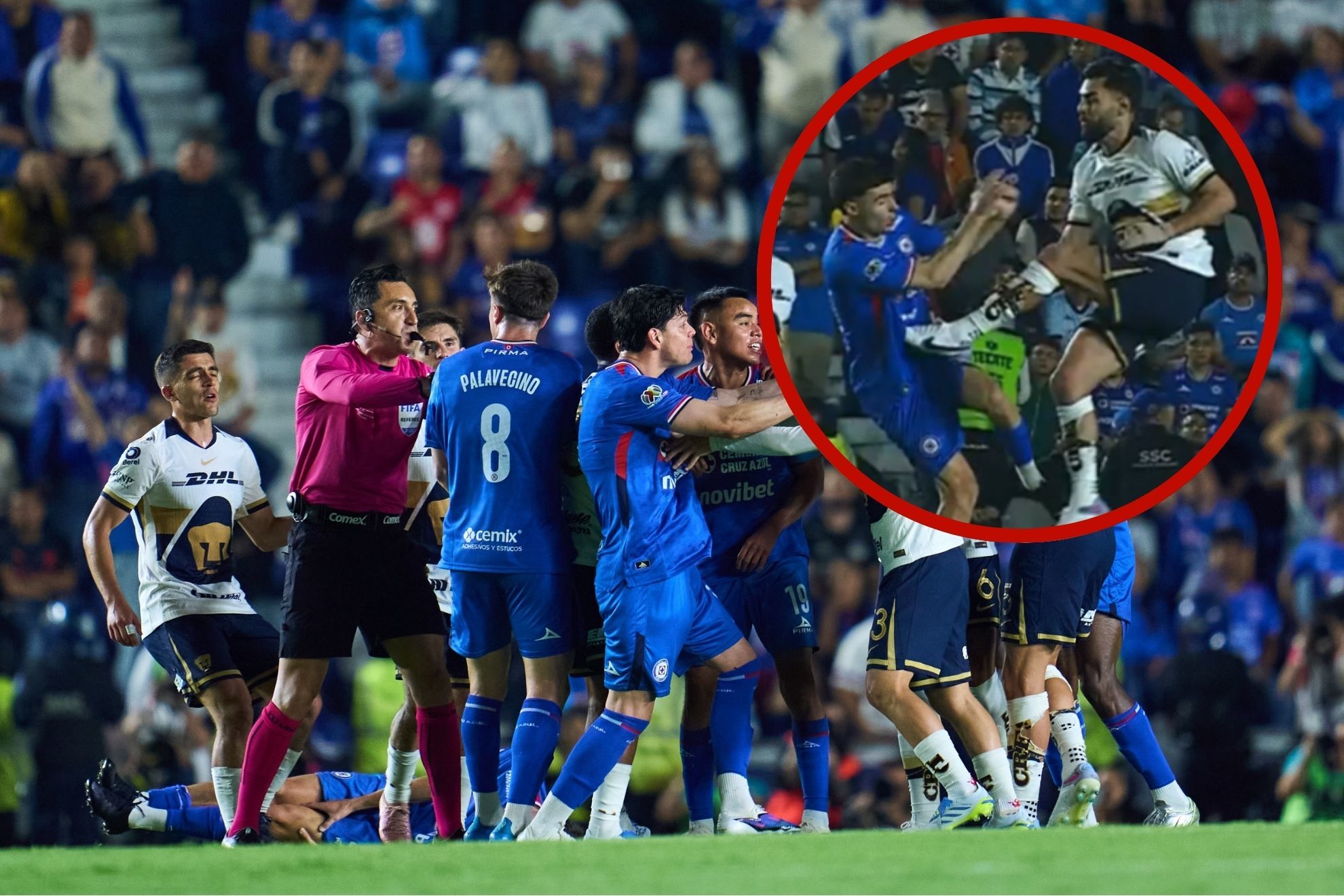 �Era roja? Duarte desata pol�mica tras fuerte patada a Paradela cuando el bal�n ya no estaba en juego