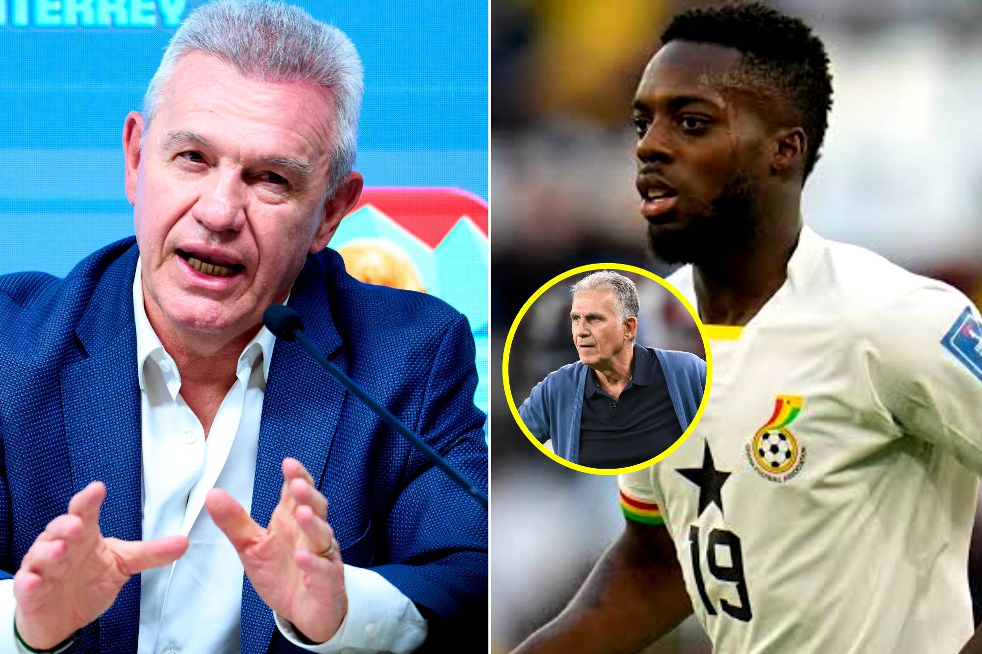 Javier Aguirre / Carlos Queiroz (c�rculo) |