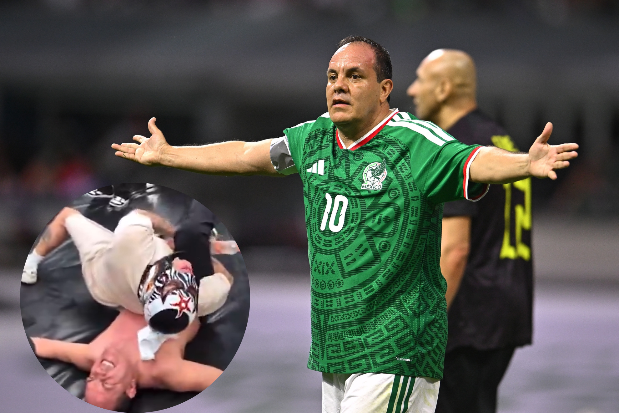 Cuauht�moc Blanco sufre la furia de Penta Zero Miedo y termina en la lona: Que tome nota Faitelson por si hay pelea