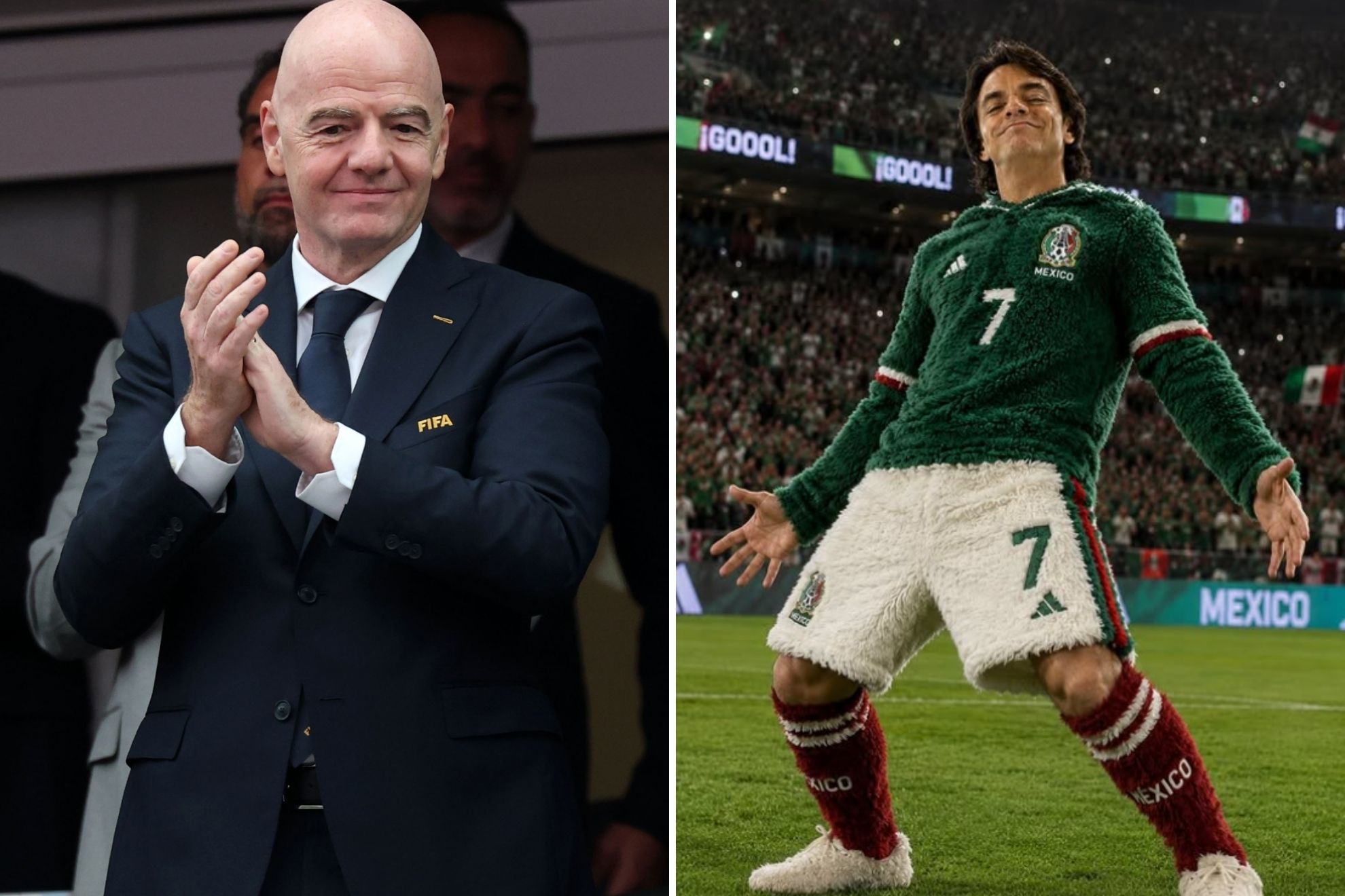 Eugenio Derbez compara a Gianni Infantino con un dibujo animado en el Mundial 2026