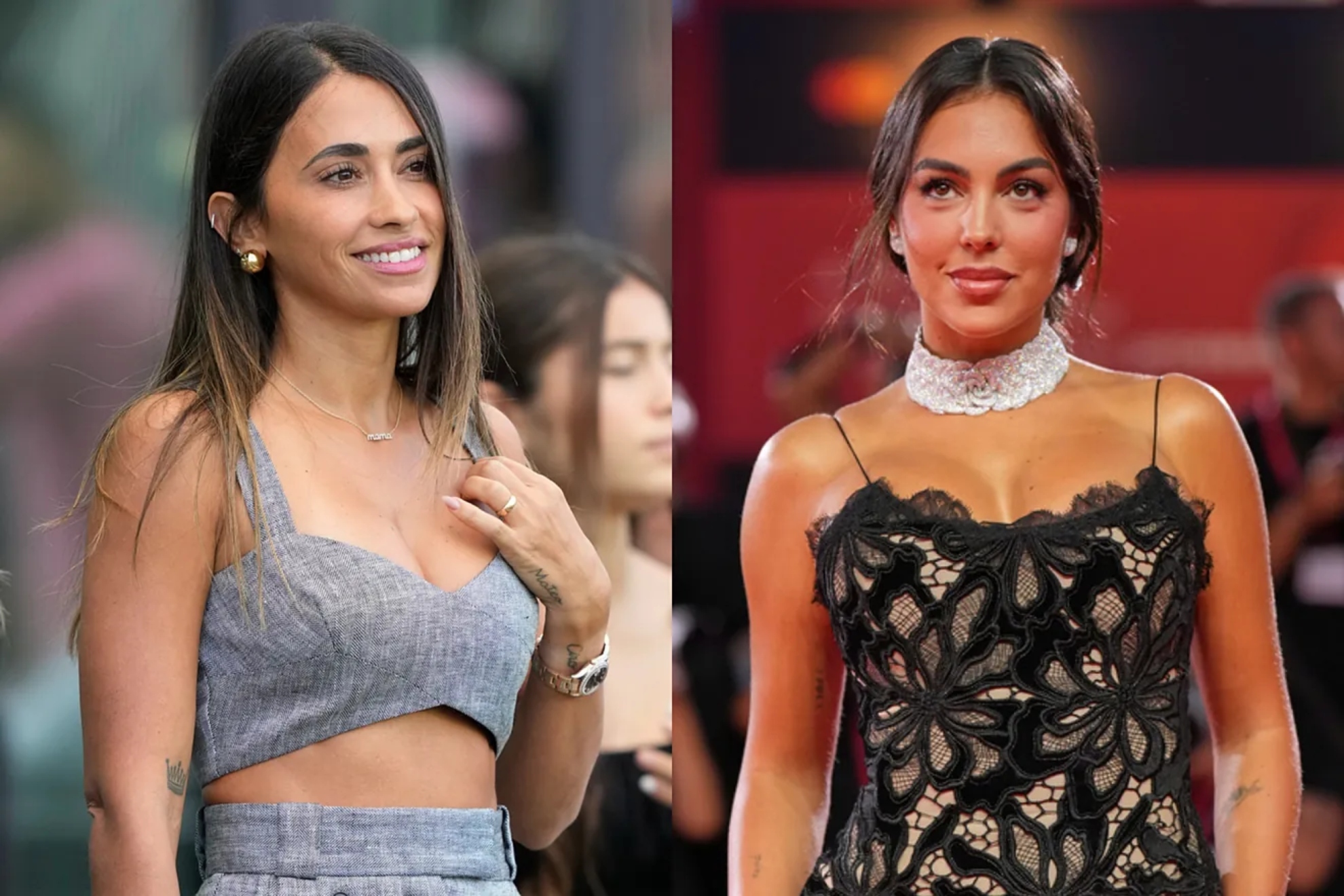 Antonela y Georgina, parejas de Messi y Cristiano